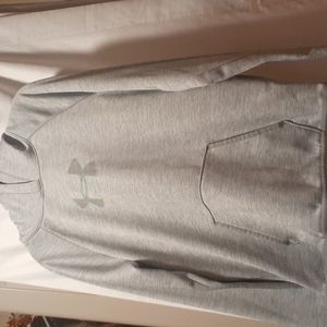 Under Armour Sweater W/Hoodie - Solid Gray - Size Large Women